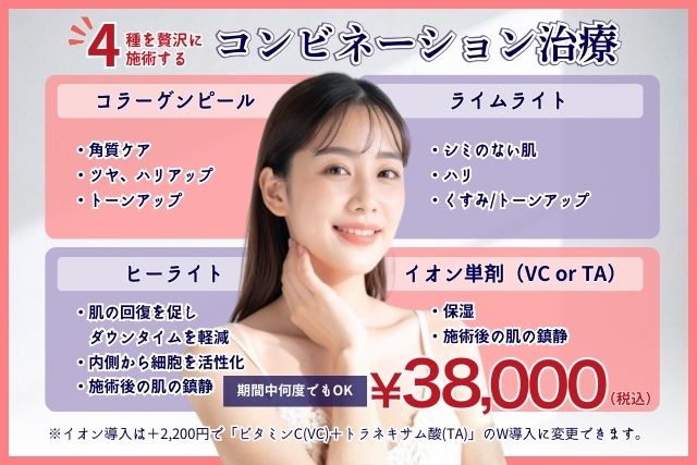 【冬キャンペーン】 コンビネーション治療が38,000円